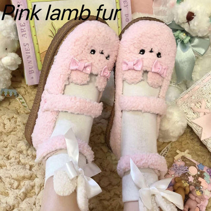 Fairy Godmother - Cute Plush Warm Round Toe Lolita Soft Sole Shoes