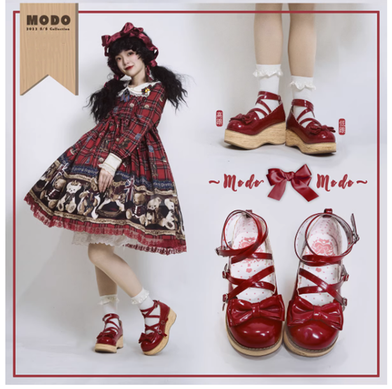MODO - Sweet Lolita Round-Toe Platform Shoes