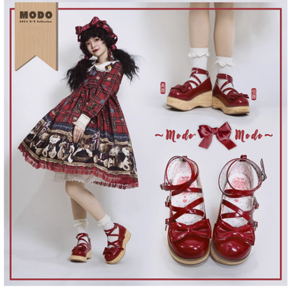 MODO - Sweet Lolita Round-Toe Platform Shoes