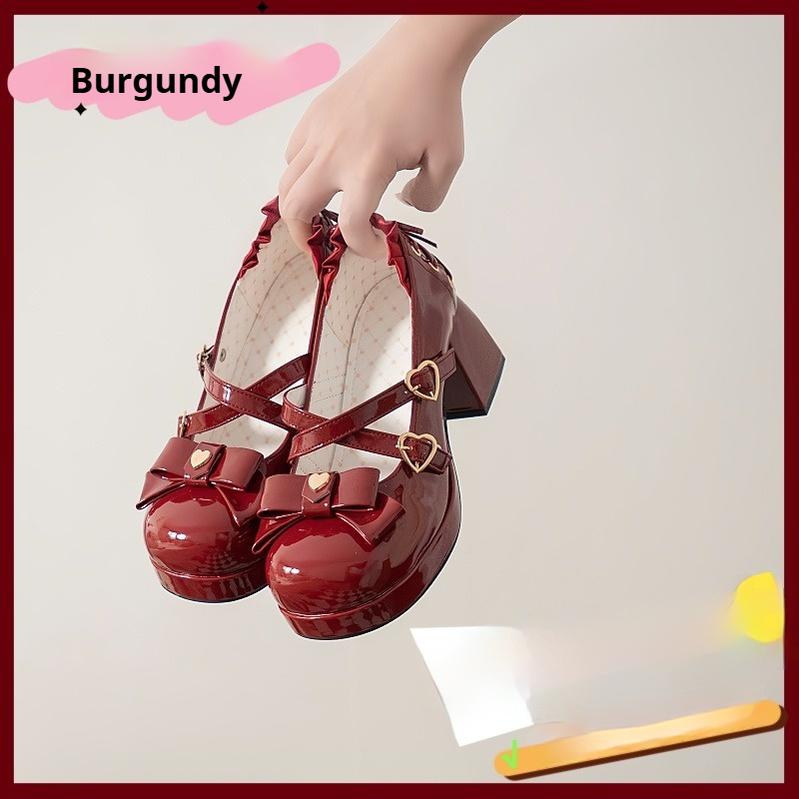 Milk Bun Bunny - Sweet Lolita High Heel Bow Princess Lolita Shoes