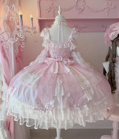 Mengfuzi - Gem Princess - Wedding Sweet Lolita JSK Dress Suit, Side Zipper