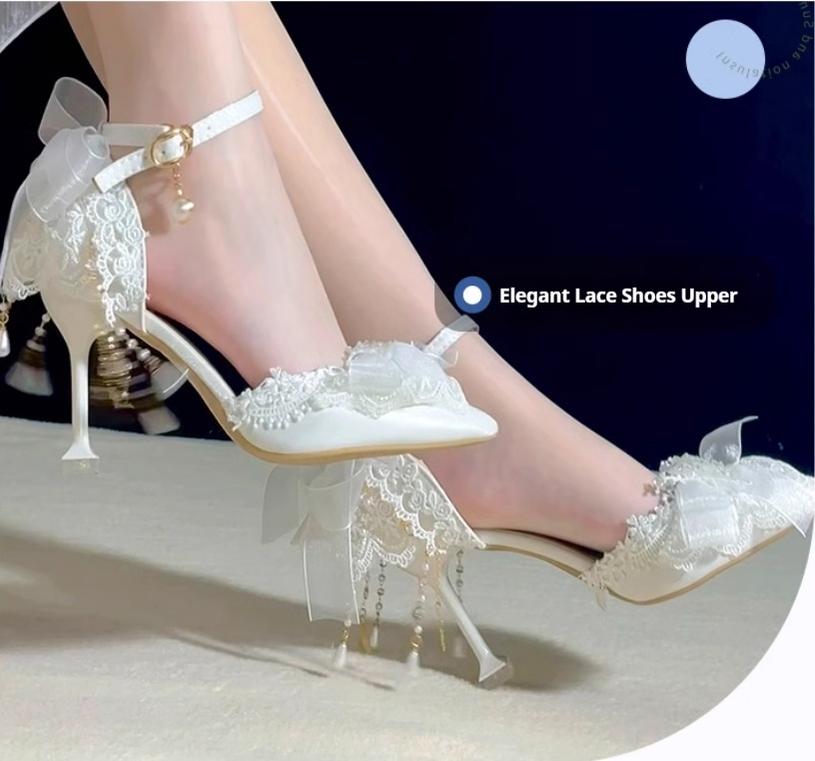 Sky Rabbit - Bridal Lolita Heels Wedding Shoes with Lace