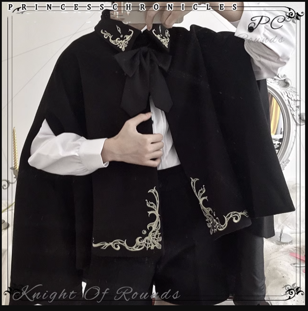 Princess Chronicles - Medieval Ouji Lolita Embroidered Cape