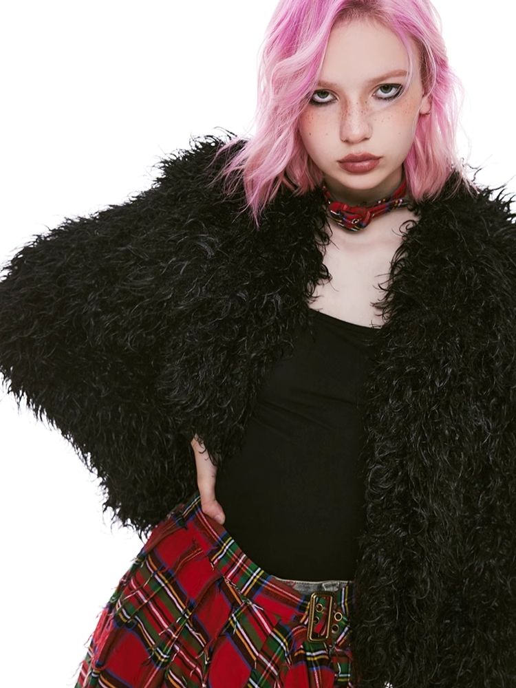 Multi-color long hair eco-friendly fur coat【s0000004974】