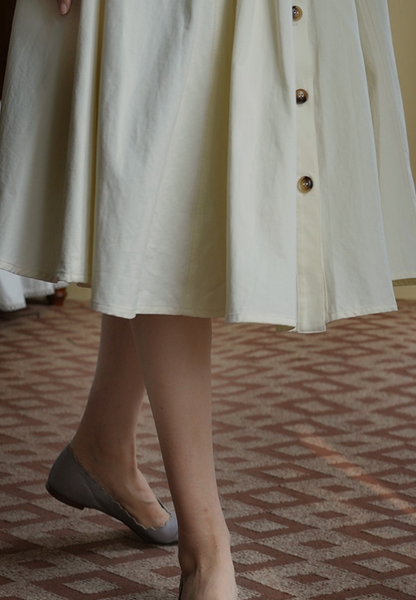 White Umbrella Skirt for Ladies