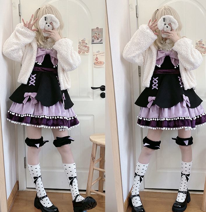 With PUJI - Confession Function - Wool Kawaii Lolita JSK Dress Suit