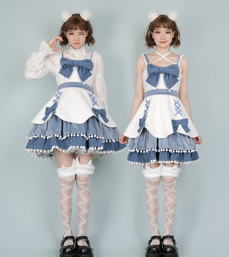 With PUJI - Confession Function - Wool Kawaii Lolita JSK Dress Suit