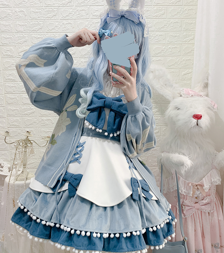 With PUJI - Confession Function - Wool Kawaii Lolita JSK Dress Suit