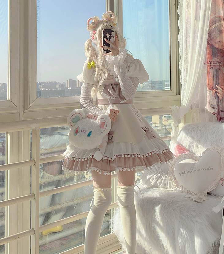 With PUJI - Confession Function - Wool Kawaii Lolita JSK Dress Suit