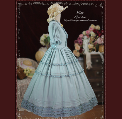 Tiny Garden - Vintage Prom - Elegance Pin Tucks Lolita OP Dress
