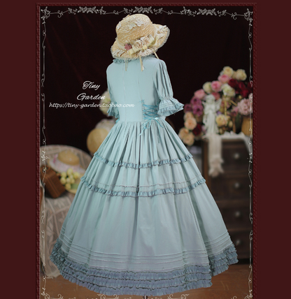 Tiny Garden - Vintage Prom - Elegance Pin Tucks Lolita OP Dress