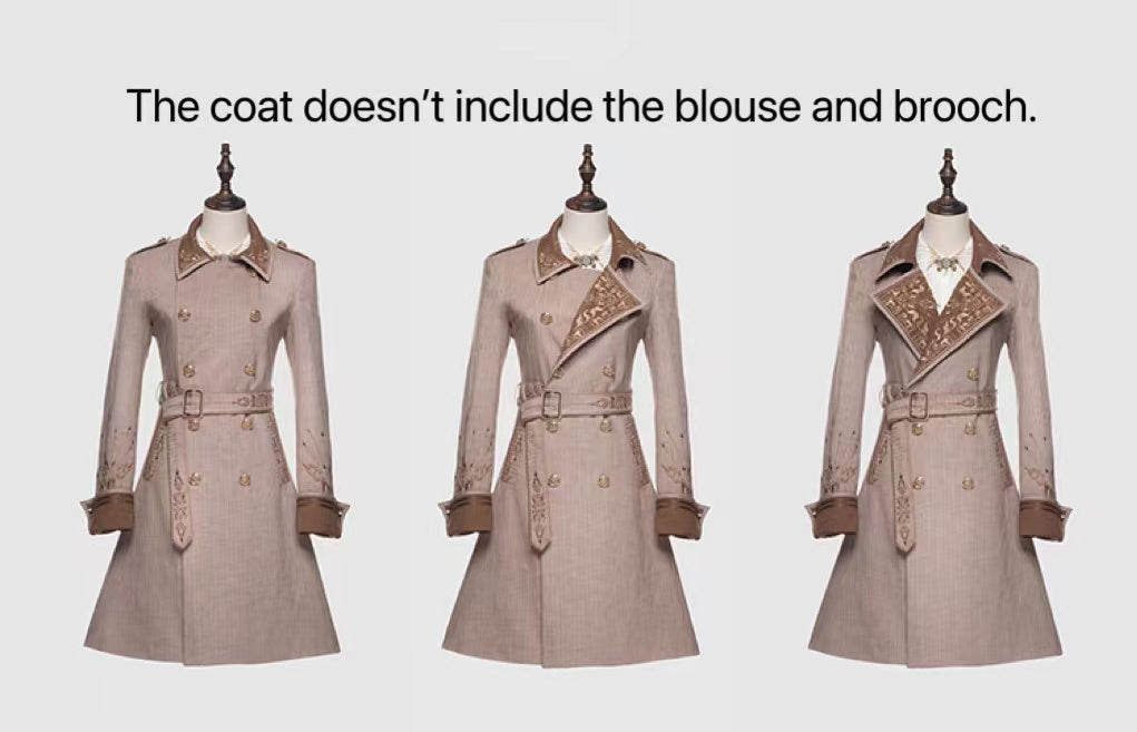Youpairui - Sheffield - British Military Ouji Lolita Long Coat Full Set
