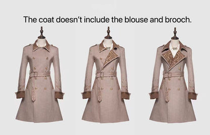 Youpairui - Sheffield - British Military Ouji Lolita Long Coat Full Set