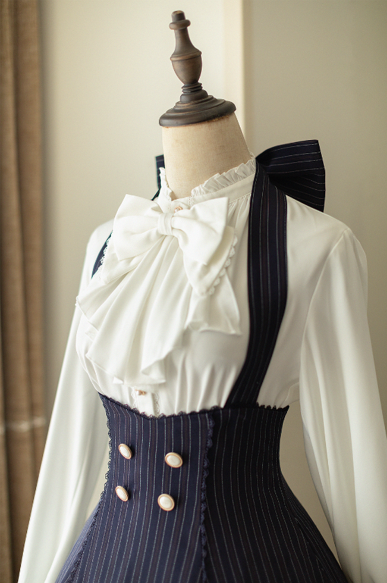 Forest Wardrobe - South of the Forest - Vintage Lolita Halter JSK Dress, French Style Blouse