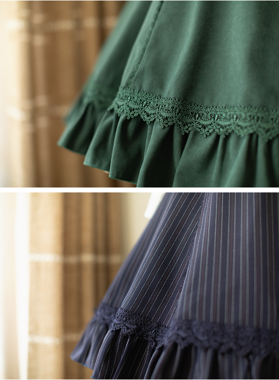 Forest Wardrobe - South of the Forest - Vintage Lolita Halter JSK Dress, French Style Blouse