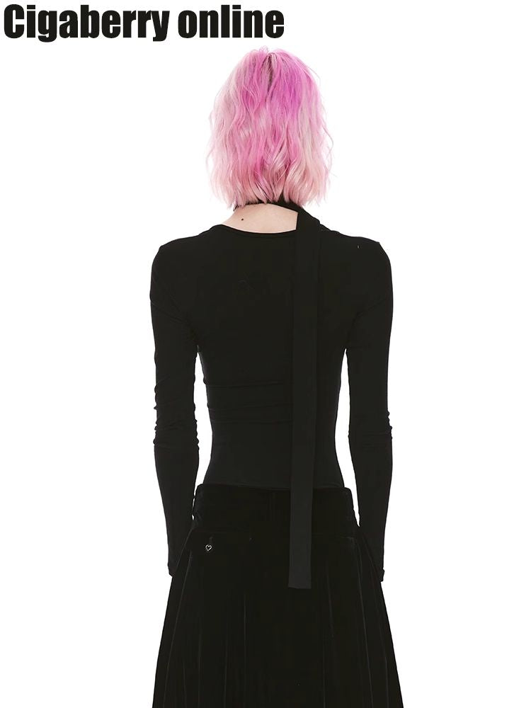 Skinny Tight Long Sleeve t-shirt【s0000004963】