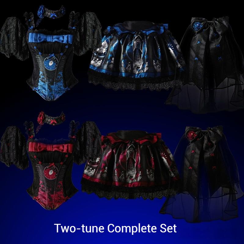 Caged Bird Hotel - Eclipsed Moon Gallery - Plus Size Halloween Gothic Lolita Skirt & Bodice Set