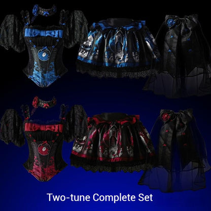 Caged Bird Hotel - Eclipsed Moon Gallery - Plus Size Halloween Gothic Lolita Skirt & Bodice Set