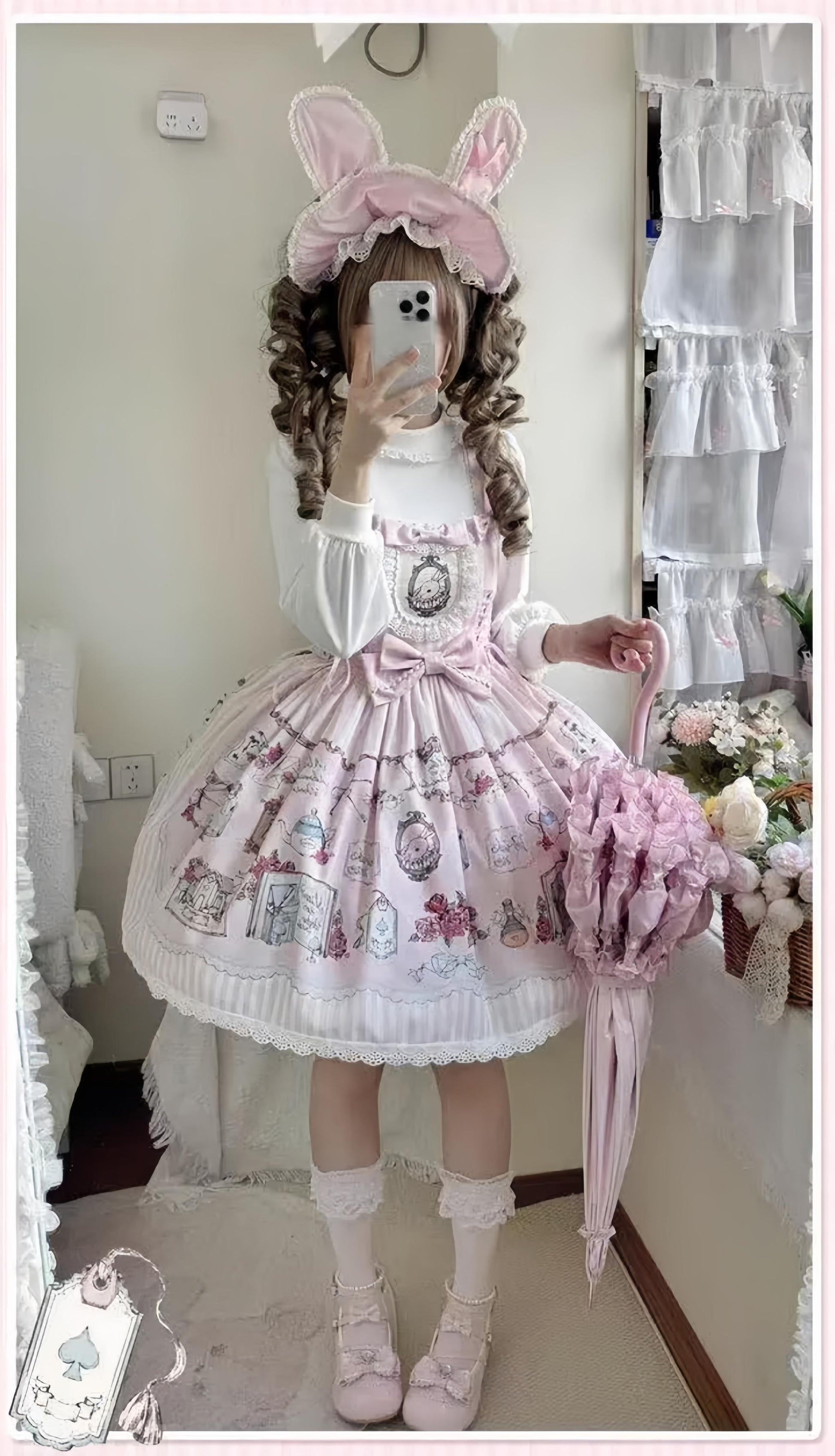 MeowMeow - Rabbit Collection Box - Bunny Print Kawaii Lolita JSK Dress, 3 Colors