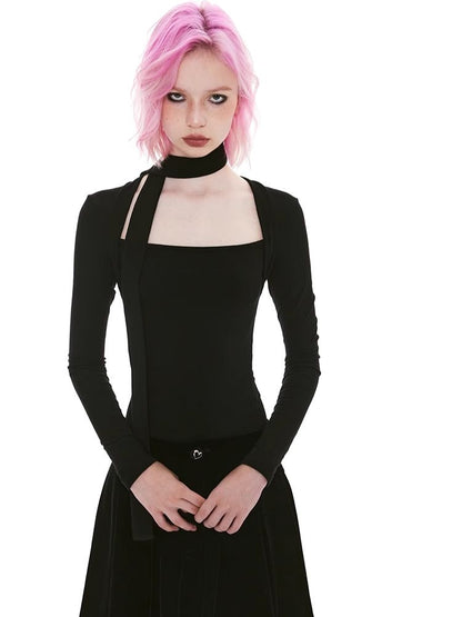 Skinny Tight Long Sleeve t-shirt【s0000004963】