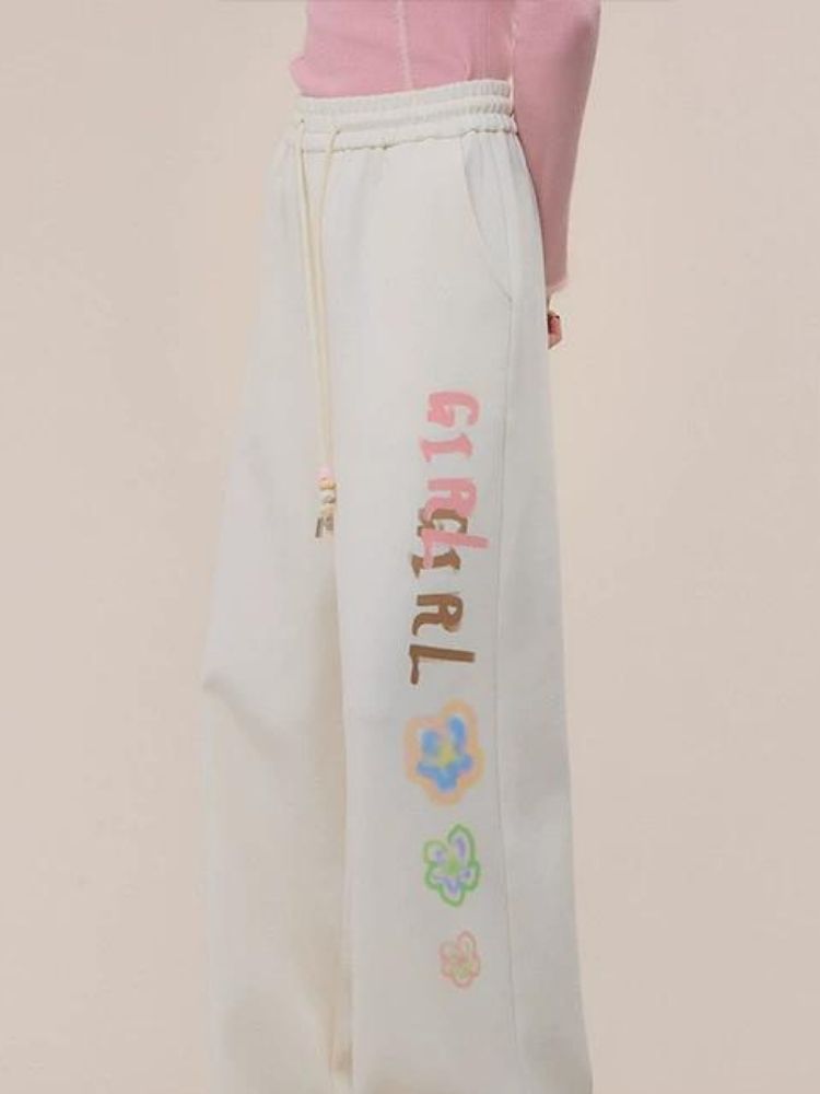 High waist straight sweatpants【s0000003787】