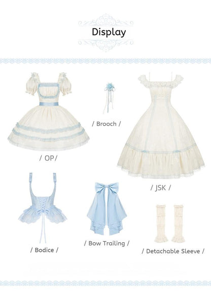 With PUJI - Sea Salt Iced Tea - Classic Lolita Dress, Fishbone Bodice