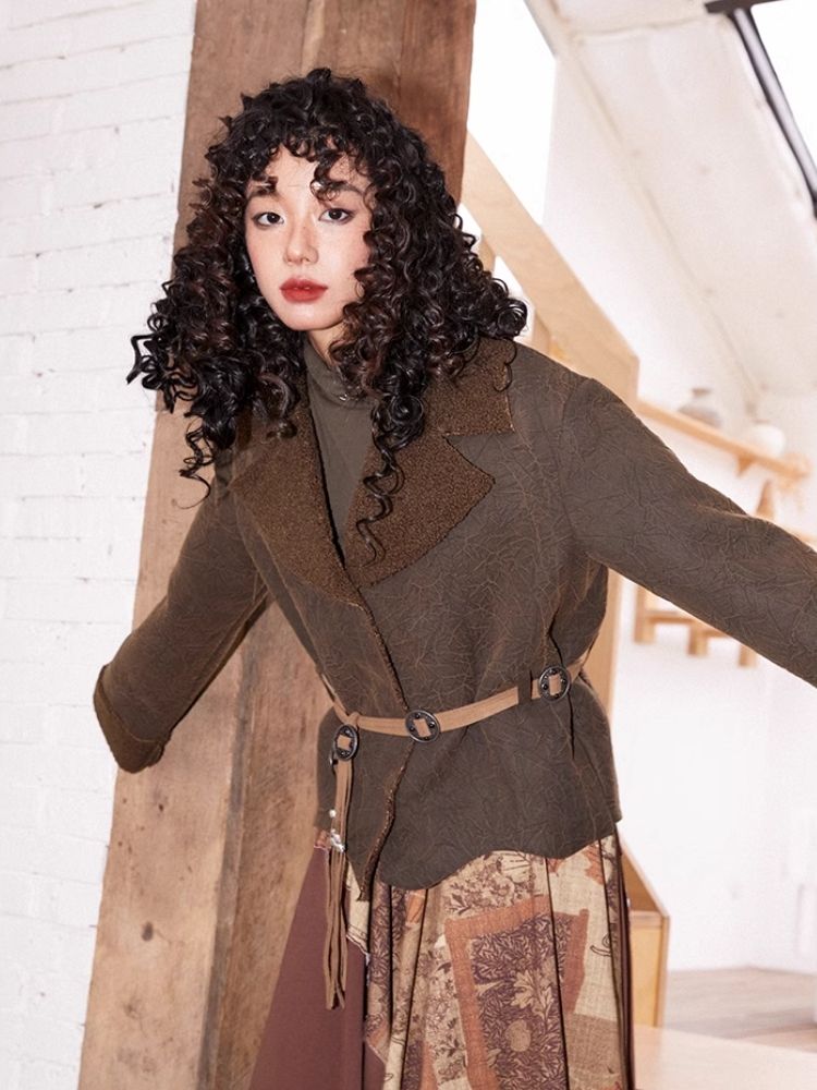 Casual suede jacket【s0000004585】