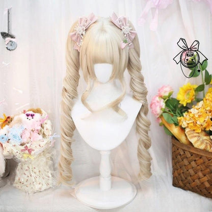 Dalao Home - Stellar Bits - Daily Lolita Wig Detachable Curl Hair Double Ponytails