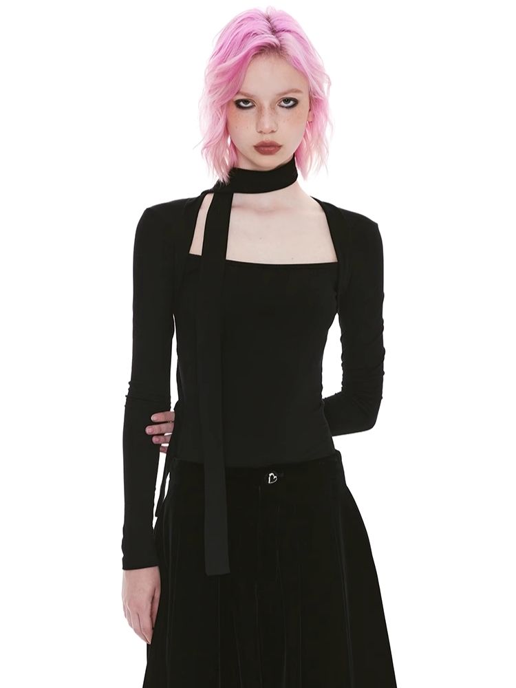 Skinny Tight Long Sleeve t-shirt【s0000004963】