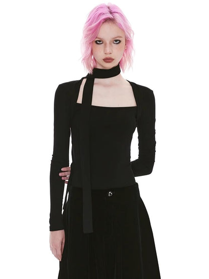 Skinny Tight Long Sleeve t-shirt【s0000004963】