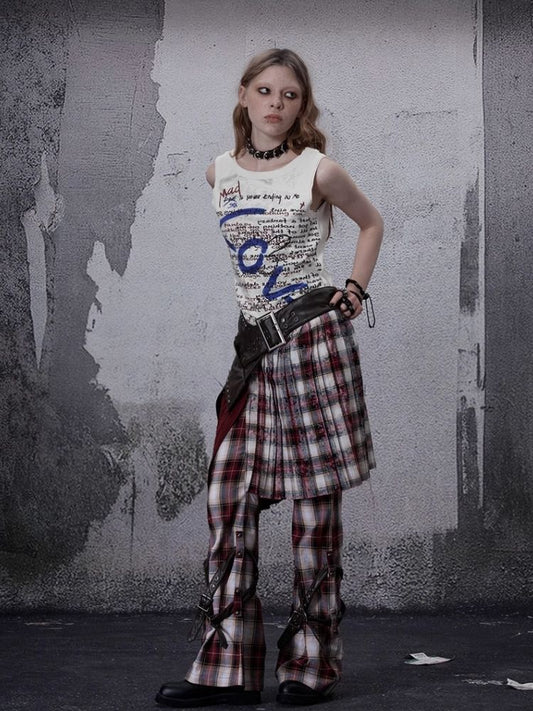 Asymmetric One Piece Patchwork Halter Skirt【s0000006699】