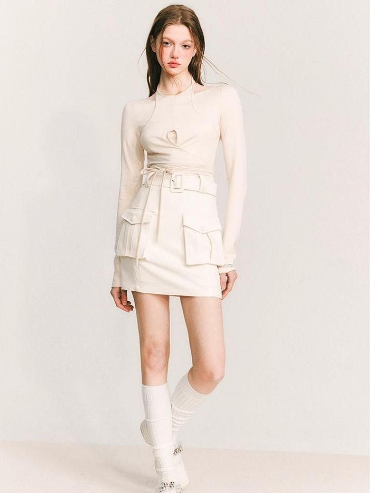 Fake two-piece knitted sweater【s0000003235】