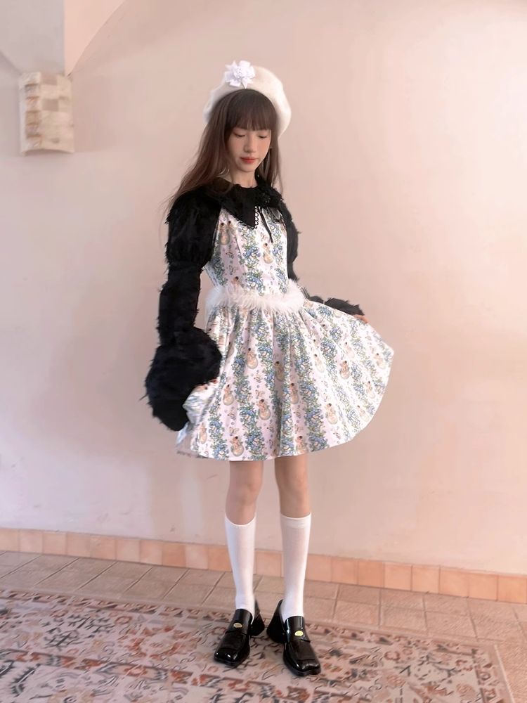 Loose Vintage Lace Bubble Long Sleeve Shirt【s0000004901】