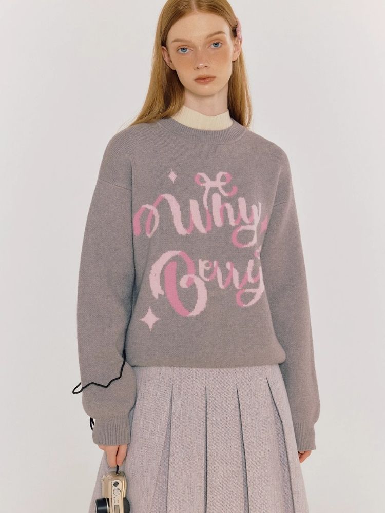 Gift Sweetheart Crew Neck Cute Letter Sweater【s0000004311】