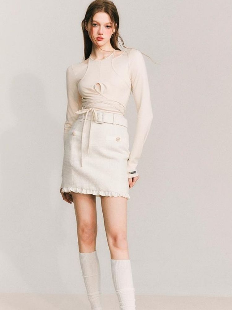 Fake two-piece knitted sweater【s0000003235】