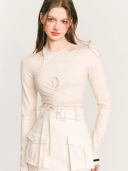 Fake two-piece knitted sweater【s0000003235】