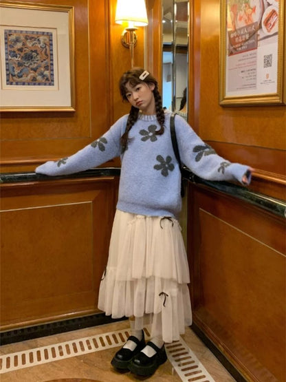 Bow Mesh Half Skirt【s0000005876】