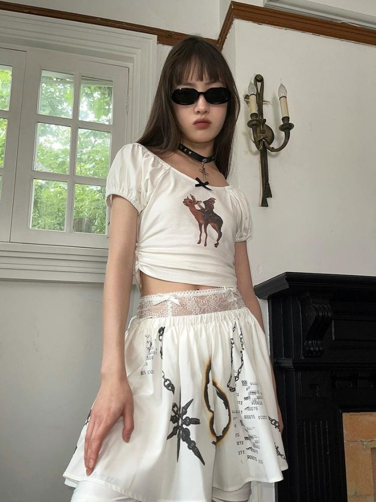 Short-sleeved short tops【s0000003003】