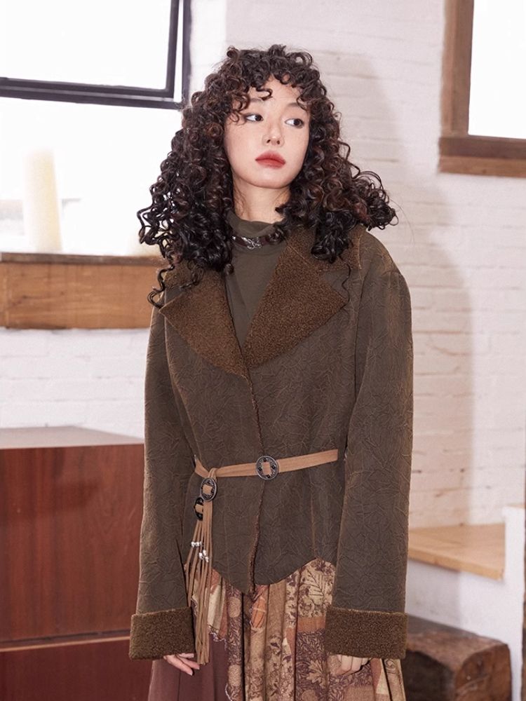 Casual suede jacket【s0000004585】