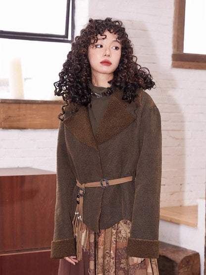 Casual suede jacket【s0000004585】