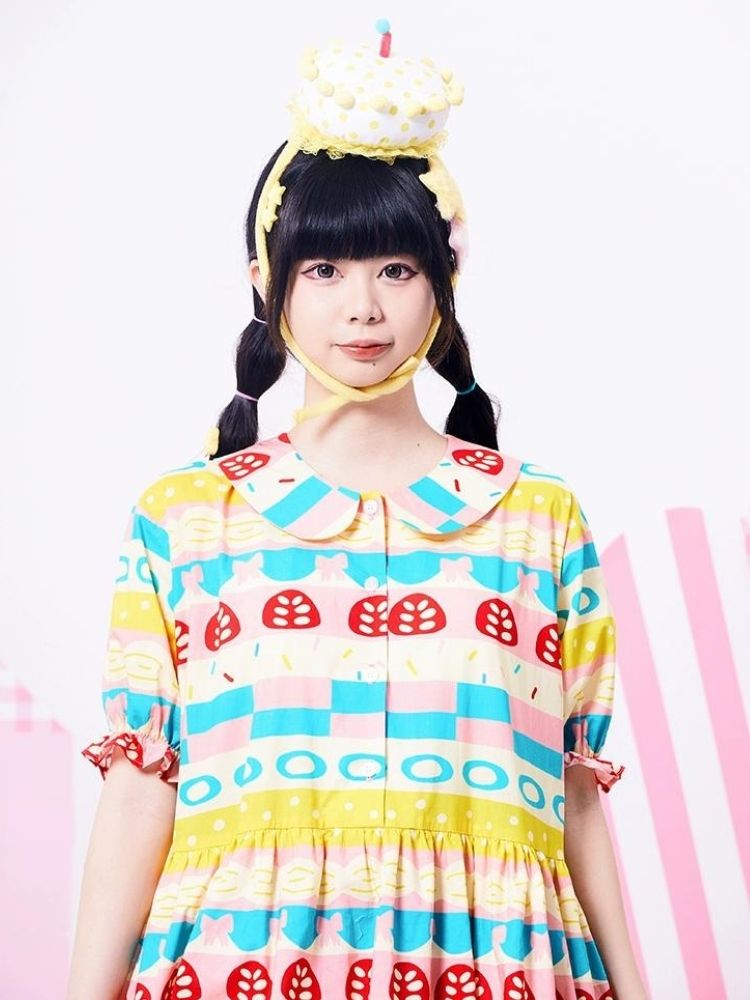 Showa Girl Original Print Cake Dress 【s0000002882】