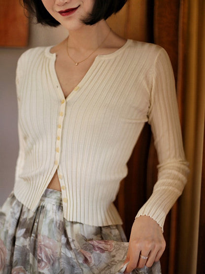 Lady's Slim Knit Cardigan