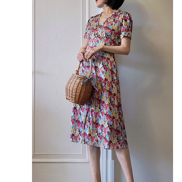 Tropical Floral Vintage Dress