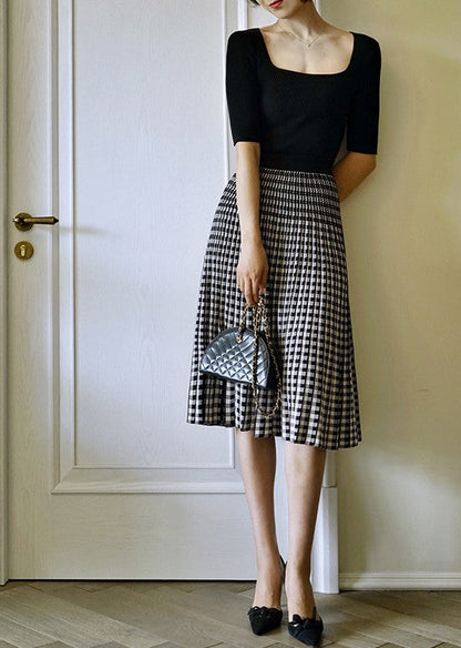 retro plaid skirt