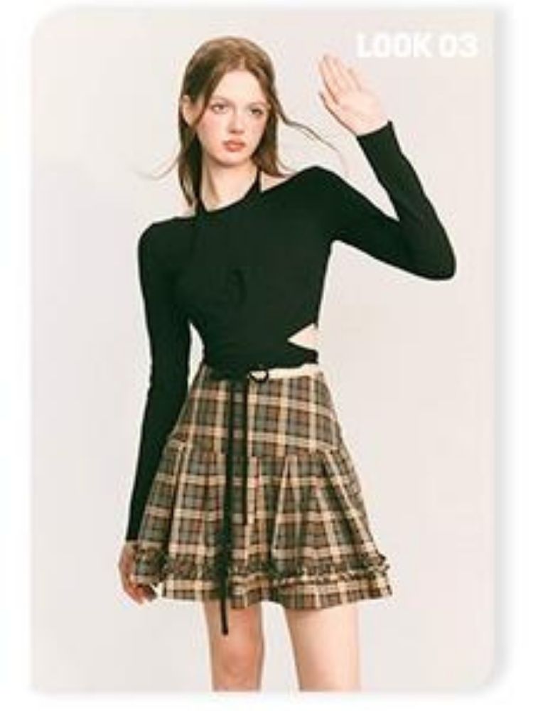 Fake two-piece knitted sweater【s0000003235】