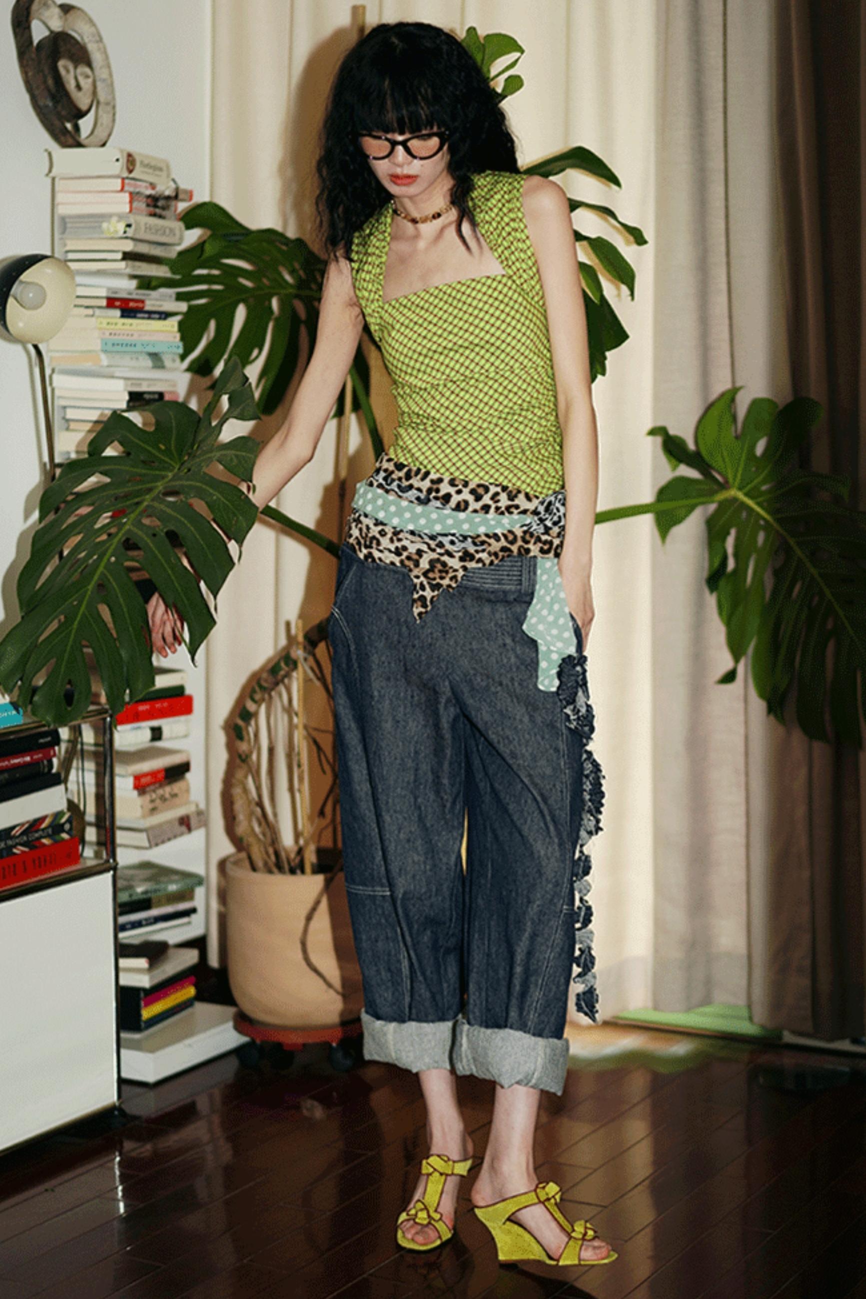 Sleeveless Tartan Vest