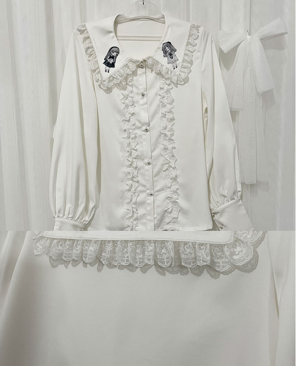 CastleToo - Corroding the Heart - Ouji Lolita Shirt Suspenders Shorts