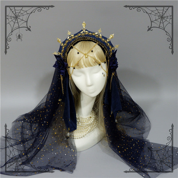 Foxcherry-Palace Retro Gorgeous Lolita headdress Multicolors