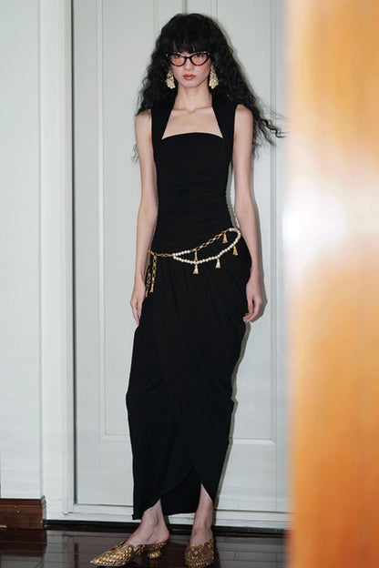 Western Style Draped Dress