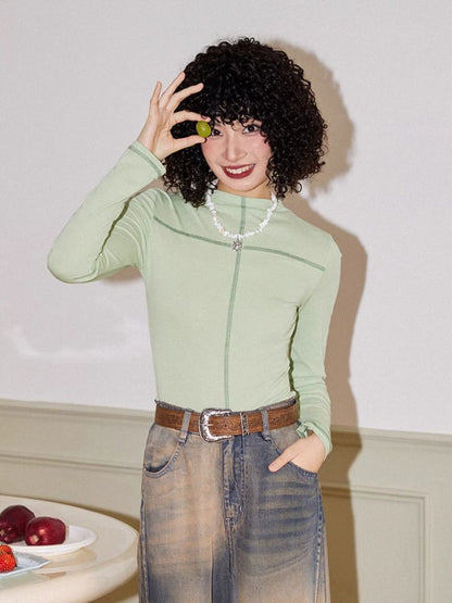 Stitching High Neck Inner T-Shirt【s0000007120】